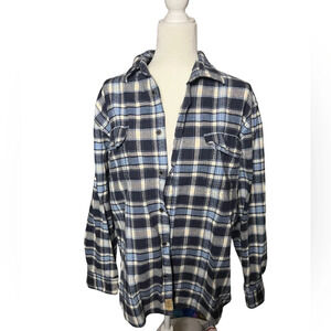 100% Cotton Blue & White Jachs Flannel XL